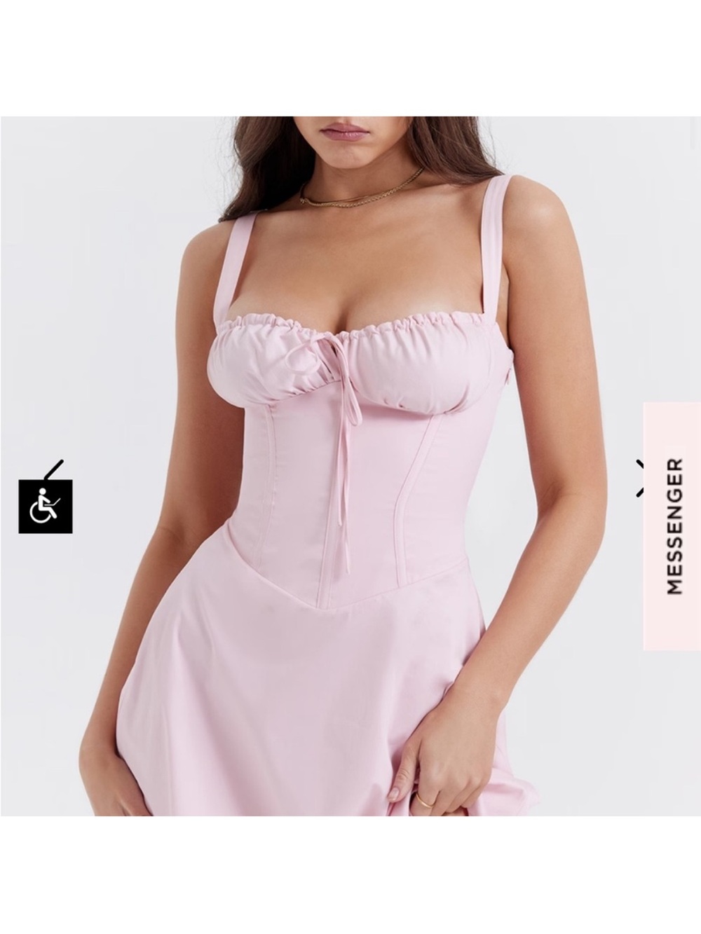 House of CB Blush Pink Carlotta Bustier Mini Dress
